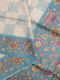 Tussar printed fancy saree with contrast printed blouse