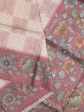 Tussar printed fancy saree with contrast printed blouse