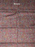 Tussar printed fancy saree with contrast printed blouse