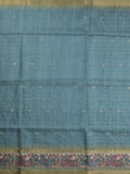 Tussar fancy saree with attached printed blouse