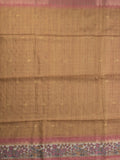 Tussar fancy saree with attached printed blouse
