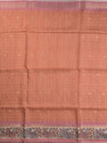Tussar fancy saree with attached printed blouse