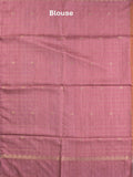 Tussar fancy saree with attached printed blouse