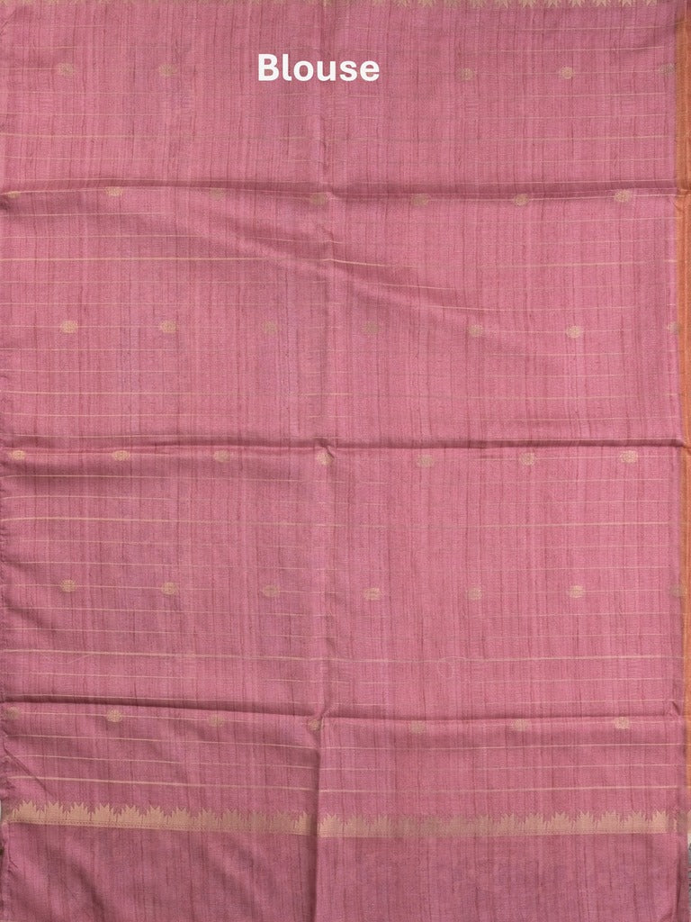 Tussar fancy saree with attached printed blouse