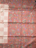 Tussar printed fancy saree with contrast printed blouse