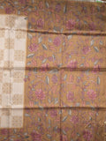 Tussar printed fancy saree with contrast printed blouse