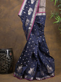 Rocket saree Chanderi saree in navy blue color