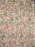 Tussar printed fancy saree with printed border and printed blouse