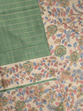 Tussar printed fancy saree with printed border and printed blouse