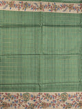Tussar printed fancy saree with printed border and printed blouse