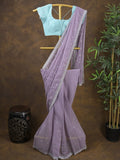 Rocket saree Georgette saree in lavender color