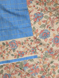 Tussar printed fancy saree with printed border and printed blouse