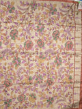 Tussar printed fancy saree with printed border and printed blouse