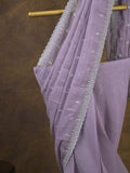 Rocket saree Georgette saree in lavender color