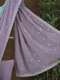 Rocket saree Georgette saree in lavender color
