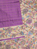 Tussar printed fancy saree with printed border and printed blouse