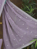 Rocket saree Georgette saree in lavender color