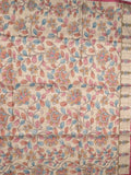 Tussar printed fancy saree with printed border and printed blouse