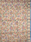 Tussar printed fancy saree with printed border and printed blouse