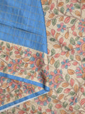Tussar printed fancy saree with printed border and printed blouse