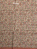 Tussar printed fancy saree with printed border and printed blouse