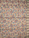 Tussar printed fancy saree with printed border and printed blouse