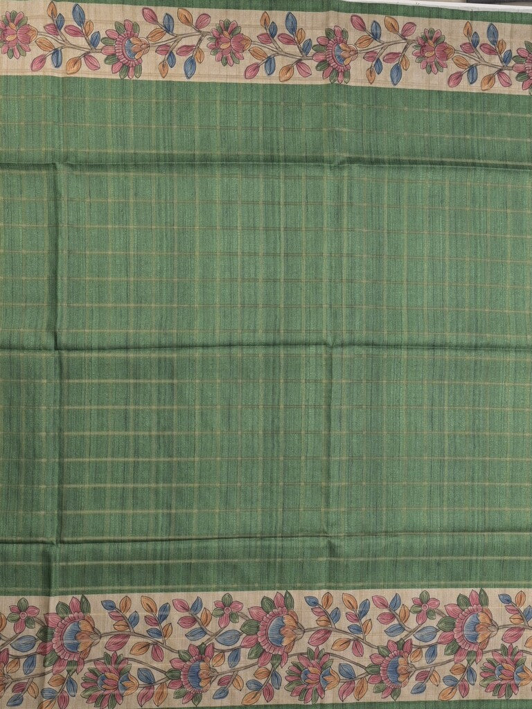 Tussar printed fancy saree with printed border and printed blouse