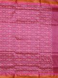 Ikkat pattu saree royal blue color allover weaves & zari border with contrast pallu and contrast blouse