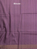 Tussar floral printed fancy saree with contrast pallu and matching blouse