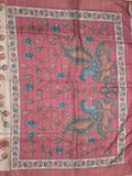 Tussar floral printed fancy saree with contrast pallu and matching blouse