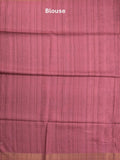 Tussar floral printed fancy saree with contrast pallu and matching blouse