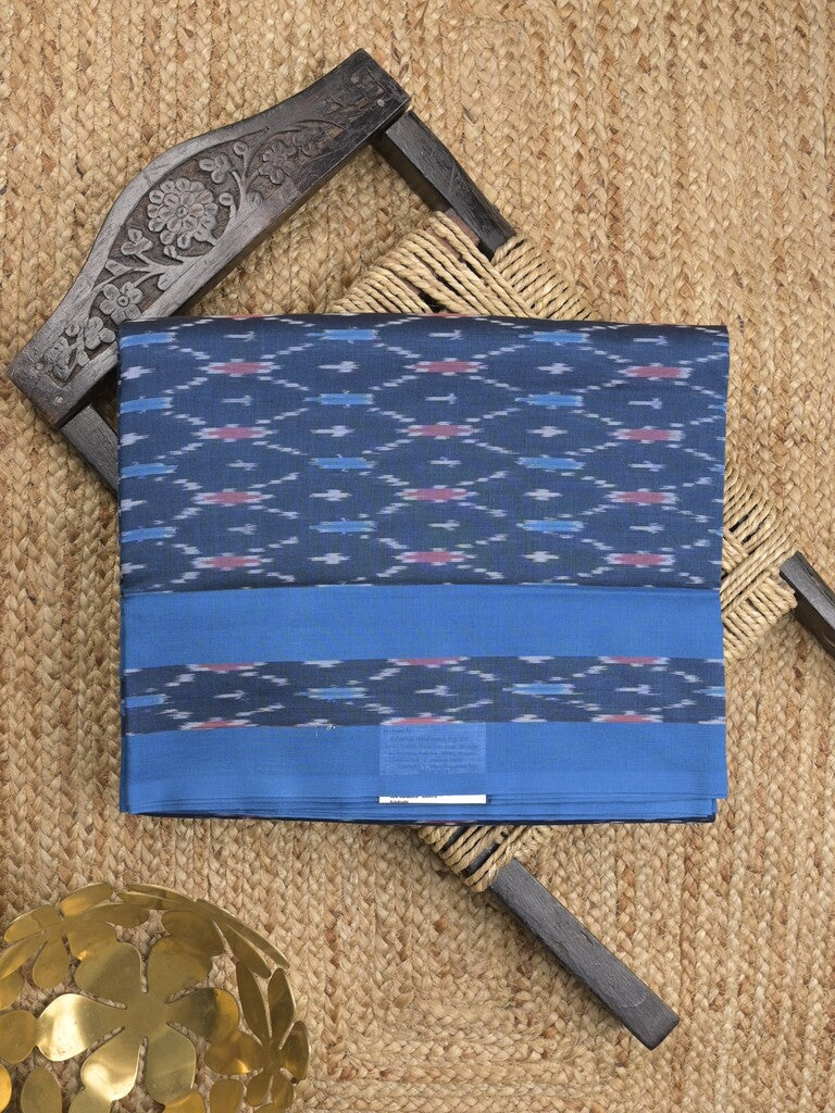 Ikkath cotton sarees with contrast border and contrast pallu