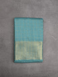 Bhagalpur fancy saree allover checks and zari border with self pallu and attached blouse