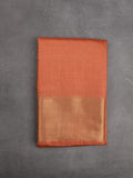 Bhagalpur fancy saree allover checks and zari border with self pallu and attached blouse
