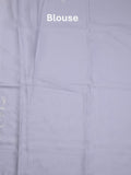 Chiffon fancy saree lavender color allover embroidery & embroidery border with running pallu and plain blouse