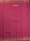 Narayanpet pattu saree allover zari checks and zari border with contrast pallu and blouse
