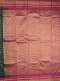 Narayanpet pattu saree allover zari checks and zari border with contrast pallu and blouse
