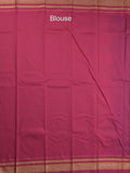 Narayanpet pattu saree allover zari checks and zari border with contrast pallu and blouse