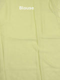 Chiffon fancy saree light green color allover embroidery & embroidery border with running pallu and plain blouse