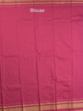 Narayanpet pattu saree allover zari checks and zari border with contrast pallu and blouse