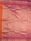 Narayanpet pattu saree allover zari checks and zari border with contrast pallu and blouse