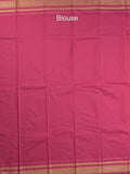 Narayanpet pattu saree allover zari checks and zari border with contrast pallu and blouse