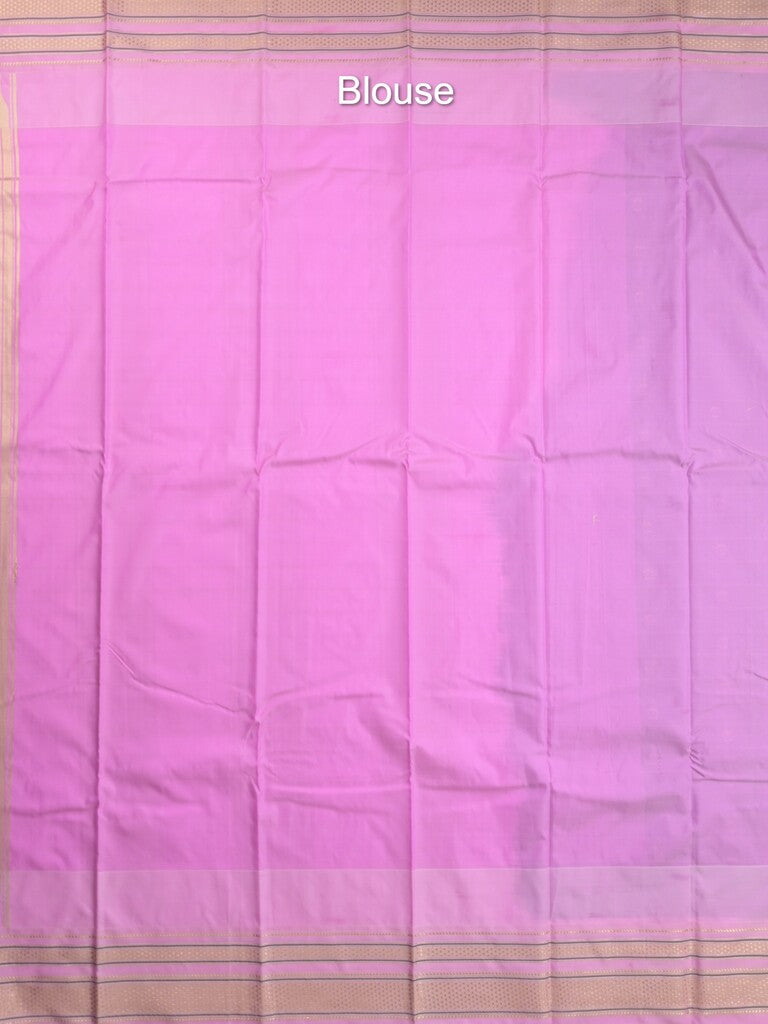 Narayanpet pattu saree allover zari checks and zari border with contrast pallu and blouse