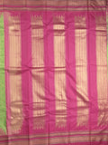 Narayanpet pattu saree allover zari checks and zari border with contrast pallu and blouse