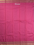 Narayanpet pattu saree allover zari checks and zari border with contrast pallu and blouse