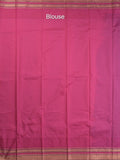 Narayanpet pattu saree allover zari checks and zari border with contrast pallu and blouse