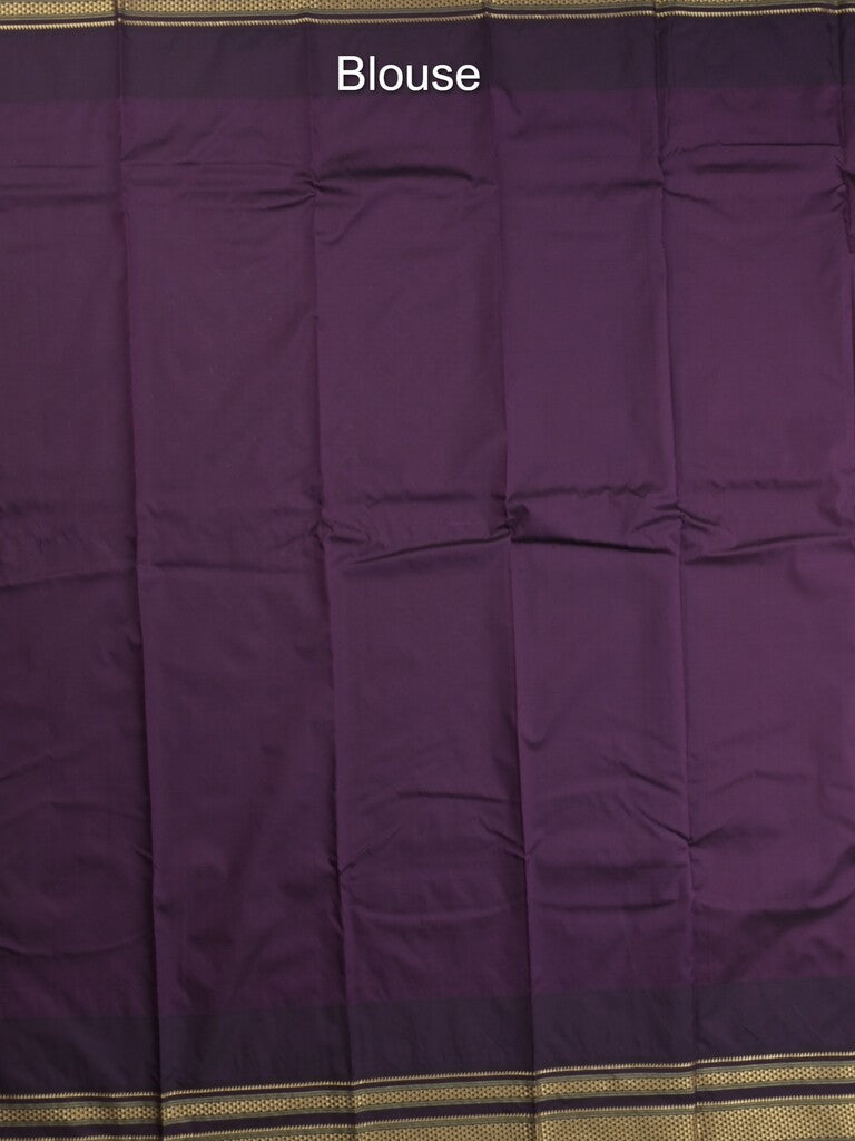 Narayanpet pattu saree allover zari checks and zari border with contrast pallu and blouse