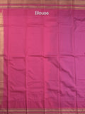 Narayanpet pattu saree allover zari checks and zari border with contrast pallu and blouse