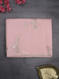 Tussar fancy saree baby pink color allover weaves with cutwork border and running pallu & plain blouse