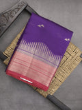 Maheshwari fancy saree allover zari motifs with zari border with contrast blouse